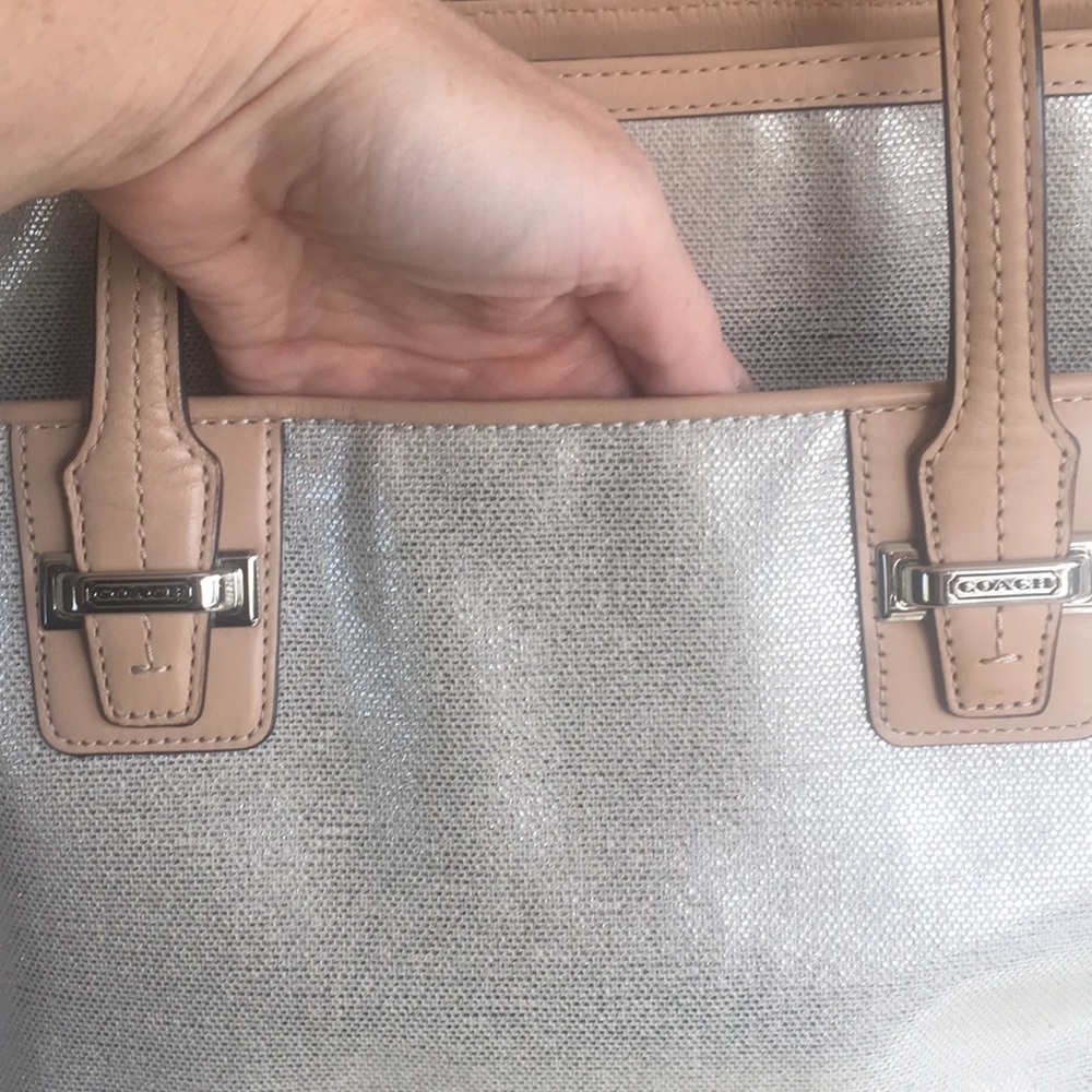 ❤️COACH SHIMMER TAYLOR leather & coated canvas - Picture 4 of 8